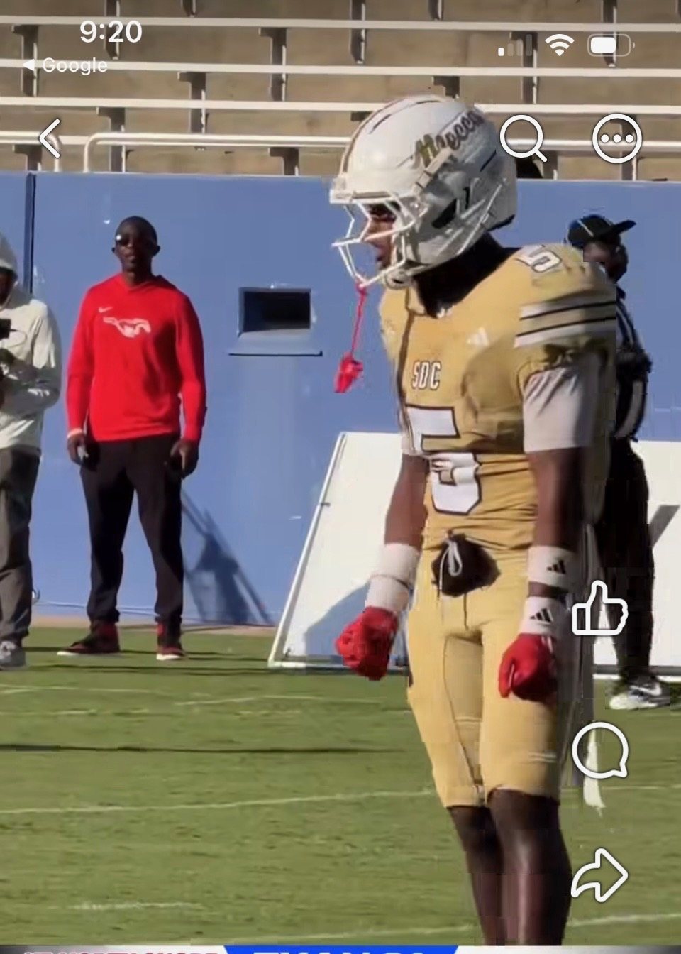 DigiWrist in play on the football field